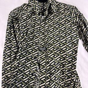 Versace Geometric Pattern Shirt NWT 38